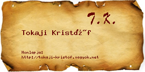 Tokaji Kristóf névjegykártya